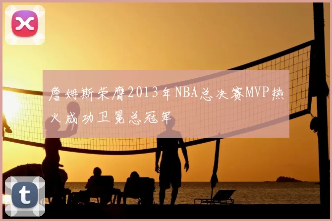 詹姆斯荣膺2013年NBA总决赛MVP热火成功卫冕总冠军